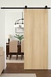 GD MENUISERIES - Porte Coulissante Décor Chêne Naturel Honey Oak  H204 x L73 cm, Rail roulettes - vignette
