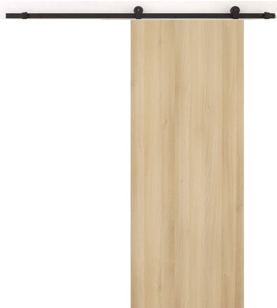 GD MENUISERIES - Porte Coulissante Décor Chêne Naturel Honey Oak  H204 x L73 cm, Rail roulettes - large