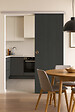 GD MENUISERIES - Porte Coulissante Effet Chêne Anthracite Grey Oak H204 x L73 cm, Rail Alu, coquilles - vignette