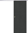 GD MENUISERIES - Porte Coulissante Effet Chêne Anthracite Grey Oak H204 x L73 cm, Rail Alu, coquilles - vignette