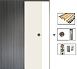 GD MENUISERIES - Porte Coulissante Blanc Pur Lacdor  H204 x L73 cm,Galandage, kit finition - vignette