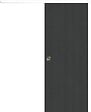 GD MENUISERIES - Porte Coulissante Effet Chêne Anthracite Grey Oak H204 x L83 cm, Rail alu Bandeau Blanc, Coquilles - vignette