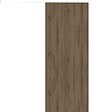 GD MENUISERIES - Porte Coulissante Décor Noyer Light Walnut H204 x L93 cm, Rail alu Bandeau Blanc - vignette