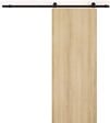 GD MENUISERIES - Porte Coulissante Décor Chêne Naturel Honey Oak  H204 x L93 cm, Rail roulettes - vignette