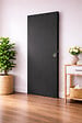 GD MENUISERIES - Porte Coulissante Effet Chêne Anthracite Grey Oak H204 x L93 cm, coquilles, tire doigt - vignette