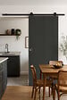 GD MENUISERIES - Porte Coulissante Effet Chêne Anthracite Grey Oak H204 x L83 cm, Rail Roulettes, Coquilles - vignette