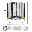 KANGUI - KANGUI Trampoline rond Ø180cm avec filet de sécurité - RALLI - vignette