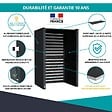 ATOLE - Cache climatiseur, acoustique ATOLE en Aluminium Thermolaqué - Taille 4 : H. 157 x L. 100 x P. 84 cm - Gris anthracite - vignette