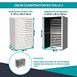 ATOLE - Cache climatiseur, acoustique ATOLE en Aluminium Thermolaqué - Taille 4 : H. 157 x L. 100 x P. 84 cm - Blanc - vignette
