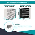 ATOLE - Cache climatiseur, acoustique ATOLE en Aluminium Thermolaqué - Taille 3 : H. 130 x L. 135 x P. 85 cm - Blanc - vignette