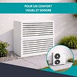 ATOLE - Cache climatiseur, acoustique ATOLE en Aluminium Thermolaqué - Taille 3 : H. 130 x L. 135 x P. 85 cm - Blanc - vignette