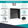ATOLE - Cache climatiseur, acoustique ATOLE en Aluminium Thermolaqué - Taille 3 : H. 130 x L. 135 x P. 85 cm - Blanc - vignette