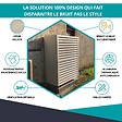 ATOLE - Cache climatiseur, acoustique ATOLE en Aluminium Thermolaqué - Taille 4 : H. 157 x L. 100 x P. 84 cm - Crème - vignette