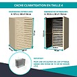 ATOLE - Cache climatiseur, acoustique ATOLE en Aluminium Thermolaqué - Taille 4 : H. 157 x L. 100 x P. 84 cm - Crème - vignette