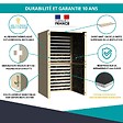 ATOLE - Cache climatiseur, acoustique ATOLE en Aluminium Thermolaqué - Taille 4 : H. 157 x L. 100 x P. 84 cm - Crème - vignette