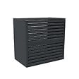 ATOLE - Cache climatiseur, acoustique ATOLE en Aluminium Thermolaqué - Taille 3 : H. 130 x L. 135 x P. 85 cm - Gris anthracite - vignette