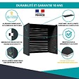 ATOLE - Cache climatiseur, acoustique ATOLE en Aluminium Thermolaqué - Taille 3 : H. 130 x L. 135 x P. 85 cm - Gris anthracite - vignette