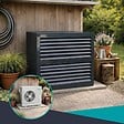 ATOLE - Cache climatiseur, acoustique ATOLE en Aluminium Thermolaqué - Taille 3 : H. 130 x L. 135 x P. 85 cm - Gris anthracite - vignette