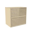 ATOLE - Cache climatiseur, acoustique ATOLE en Aluminium Thermolaqué - Taille 3 : H. 130 x L. 135 x P. 85 cm - Crème - vignette