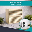 ATOLE - Cache climatiseur, acoustique ATOLE en Aluminium Thermolaqué - Taille 3 : H. 130 x L. 135 x P. 85 cm - Crème - vignette