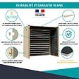 ATOLE - Cache climatiseur, acoustique ATOLE en Aluminium Thermolaqué - Taille 3 : H. 130 x L. 135 x P. 85 cm - Crème - vignette
