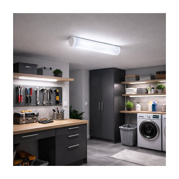 ASLO - Réglette LED 65cm 18W 6500K Diffuseur Opalin - Luminaire plafond LED Garage, Atelier, Éclairage intérieur Blanc froid G13 ASLO - large