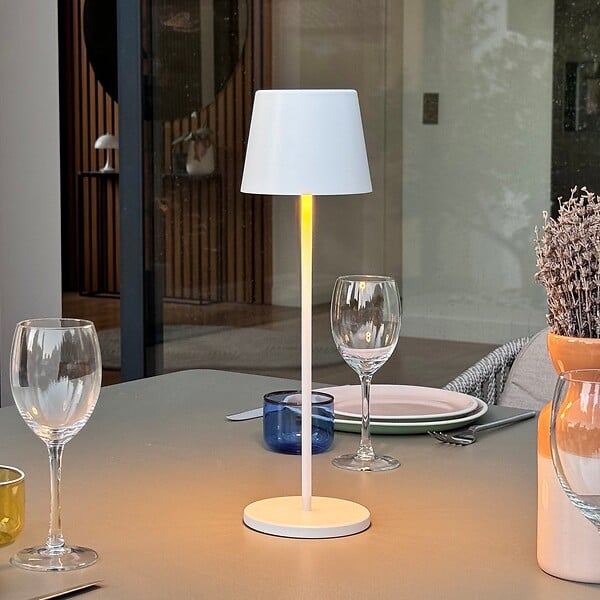 LUMISKY - Lampe de table sans fil KELLY Blanc H38cm - large