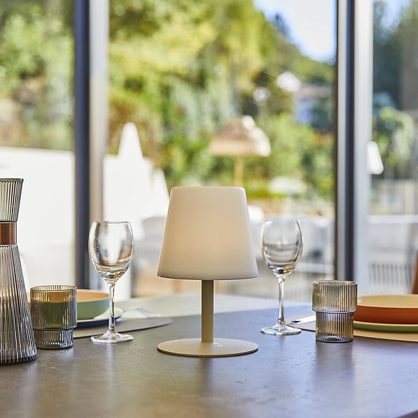 LUMISKY - Lampe de table sans fil STANDY MINI Sable H25cm - large