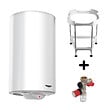 ARISTON - Pack Chauffe-eau Vertical Mural Stéatite 150L Ariston SAGEO + Trepied 4090027 + Groupe Sécurité Inox - vignette