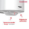 ARISTON - Pack Chauffe-eau Vertical Mural Stéatite 150L Ariston SAGEO + Trepied 4090027 + Groupe Sécurité Inox - vignette