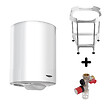 ARISTON - Pack Chauffe-eau Vertical Mural Blindé 100 l Ariston INITIO + Trepied 4090027 + Groupe Sécurité Inox - vignette