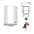 ARISTON - Pack Chauffe-eau Vertical Mural Stéatite 100L Ariston SAGEO + Trepied 4090027 + Groupe Sécurité Inox - vignette