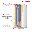 ARISTON - Pack Chauffe-eau Vertical Mural Blindé 150 l Ariston INITIO + Trepied 4090027 + Groupe Sécurité Inox - vignette