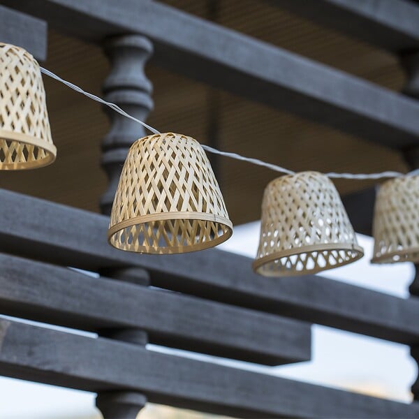 LUMISKY - Guirlande solaire bambou CHILL HYBRID 10 ampoules 3.8M - large