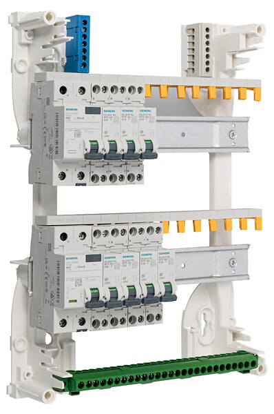 SIEMENS - Tableau 2 rangées pré-équipé 2 inter. diff. 40A + 7 disjoncteurs-SIEMENS - large