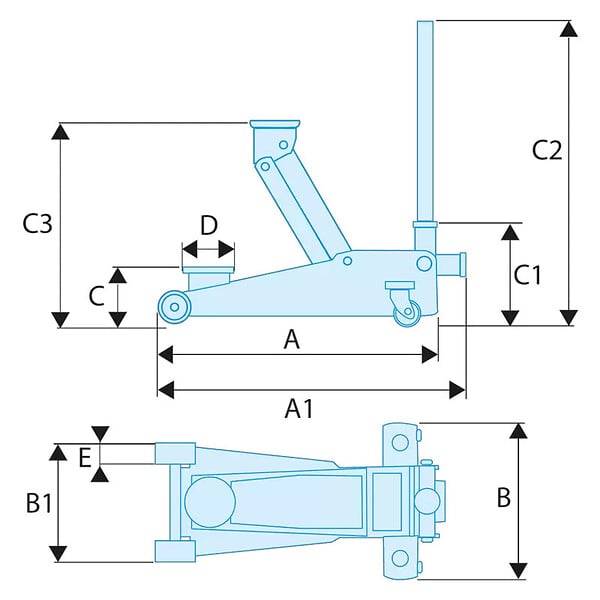 FACOM - Cric rouleur FACOM DL.3CLP - compact - extra-plat - 2 tonnes - large