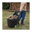 KZ GARDEN - Chariot de jardin 62L 2 roues - Transport Bois, Terreau, Plantes Trolley Plastique robuste recyclé Noir KZ GARDEN - vignette