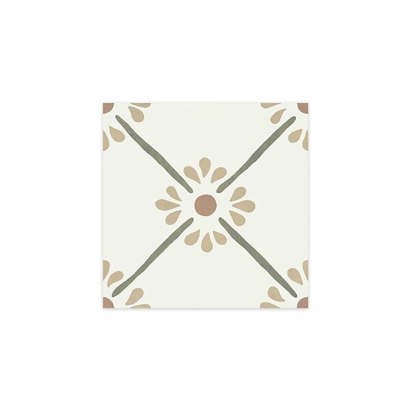 RO'MA NATURE - Carrelage effet Carreau ciment Luneria Vert 22,3x22,3x0,9 cm Proviel - Sol et mur intérieur (vendu par carton de 0,65 m²) - large