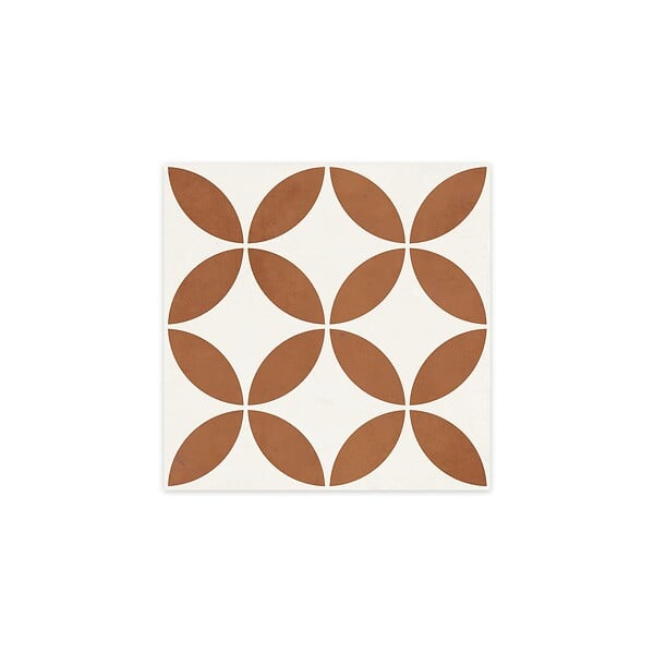 RO'MA NATURE - Carrelage effet Carreau ciment Axerio Terracotta 22,3x22,3x0,9 cm Savero - Sol et mur intérieur (vendu par carton de 0,65 m²) - large
