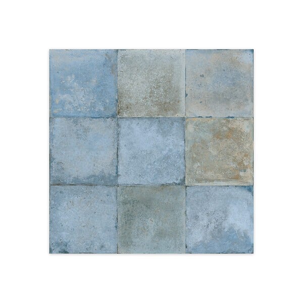 RO'MA NATURE - Carrelage Vintage effet Zellige Bleu 33x33x0,95 cm Orelia - Sol et mur intérieur (vendu par carton de 1,09 m²) - large