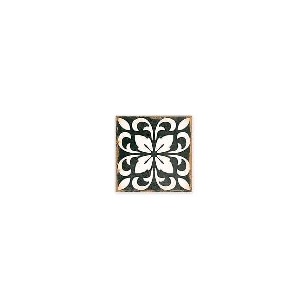 RO'MA NATURE - Carrelage effet Carreau ciment Azanel Noir 12,4x12,4x0,8 cm Serano - Sol et mur intérieur (vendu par carton de 0,49 m²) - large
