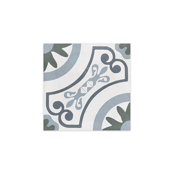 RO'MA NATURE - Carrelage effet Carreau ciment Averisca Bleu 22,3x22,3x0,9 cm Novera - Sol et mur intérieur (vendu par carton de 0,65 m²) - large