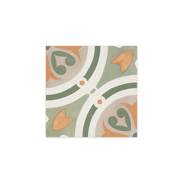 RO'MA NATURE - Carrelage effet Carreau ciment Saloria Vert 22,3x22,3x0,9 cm Solren - Sol et mur intérieur (vendu par carton de 0,65 m²) - large