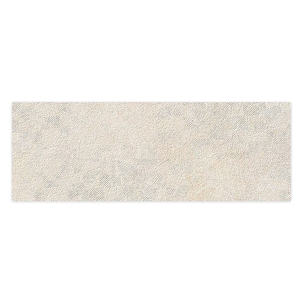 RO'MA NATURE - Carrelage effet Pierre 3D Beige Lin Hammered 100x33,3x0,86 cm Serdano - Mur intérieur (vendu par carton de 2 m²) - large