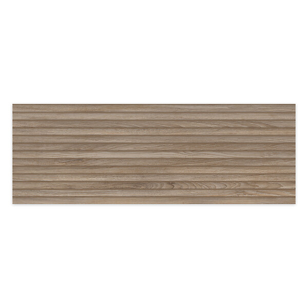 RO'MA NATURE - Carrelage effet Bois 3D Chêne Brut Curve 100x33,3x0,98 cm Valdoro - Mur intérieur (vendu par carton de 1,67 m²) - large