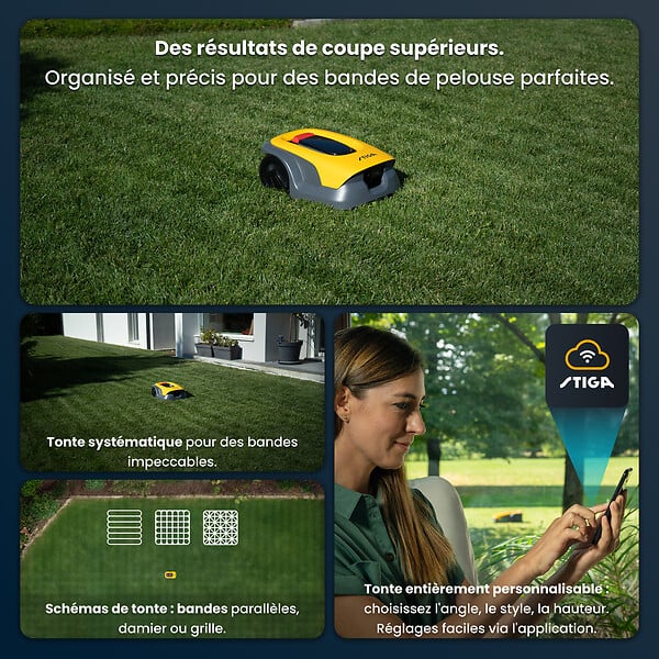 STIGA - Robot tondeuse autonome A8V Vision - Jusqu'à 800m² - large