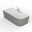 SPALINA - Baignoire Ilot Capri 170 gauche grise 170 x76 x58 cm, by SPALINA - vignette