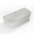 SPALINA - Baignoire Semi-îlot Murale Mint 170 Blanche 170 X81 X57 Cm, By Spalina - vignette
