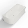 SPALINA - Baignoire Semi-îlot Murale D'angle Capri 170 Droite Blanche 170 X76 X58 Cm, By Spalina - vignette