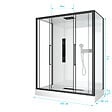 AURLANE - Cabine de douche RECTANGLE 160x85x217cm - FACTORY 2 XXL - vignette